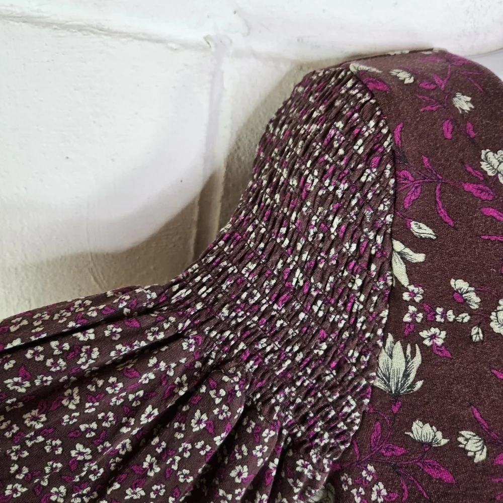 Free People Love Story Floral Long Sleeve Maxi Dress